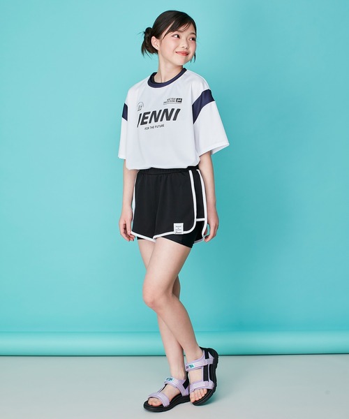 JENNI(ジェニィ)の「【3点セット】3PゲーミングT付きスイムウェア(水着・キッズ・オフホワイト/サックスブルー・130cm/140cm/150cm/160cm)」の3枚目の写真