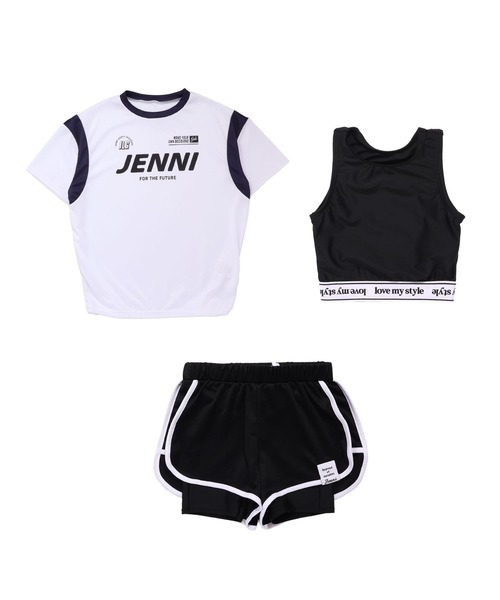 【160サイズ】JENNI love 3PゲーミングT付きスイムウェア JENNI love 【3点セット】3PゲーミングT付きスイムウェア