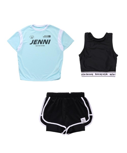 新品25SS JENNI【水着3点セット】3PゲーミングT付きスイムウェア160 JENNI 水着 「3点セット」3PゲーミングT付きスイムウェア キッズ