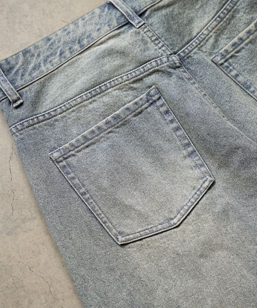 Bleme（ブレム）の「ヴィンテージ加工　カーブデニムパンツ（デニムパンツ・メンズ・ライトブルー/ブルー/ブラック・S/M/L/XL）」の21枚目の写真