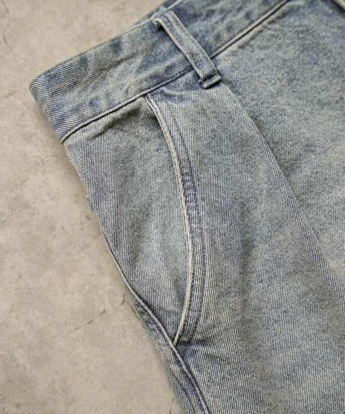 Bleme（ブレム）の「ヴィンテージ加工　カーブデニムパンツ（デニムパンツ・メンズ・ライトブルー/ブルー/ブラック・S/M/L/XL）」の20枚目の写真