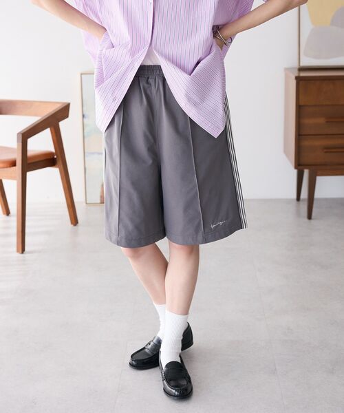 CRAFT STANDARD BOUTIQUE（クラフトスタンダードブティック）の「接触冷感/UVカット/速乾性 トラックショーツ（その他パンツ・レディース・チャコールグレー/ブラック/ベージュ・S/M/L）」の2枚目の写真