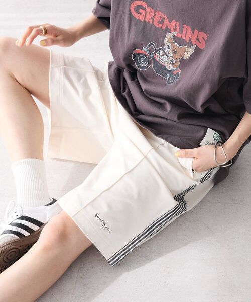 CRAFT STANDARD BOUTIQUE（クラフトスタンダードブティック）の「接触冷感/UVカット/速乾性 トラックショーツ（その他パンツ・レディース・チャコールグレー/ブラック/ベージュ・S/M/L）」の4枚目の写真