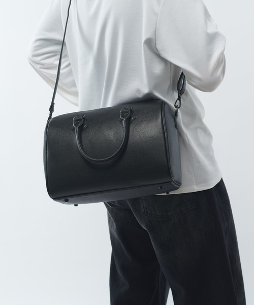 CULLEUS ET CULULLUS ボストンバッグ レザー 黒系 廃盤品 ボストンバッグ 本革 メンズ 大容量 多機能 PC対応 バック レザー 男性