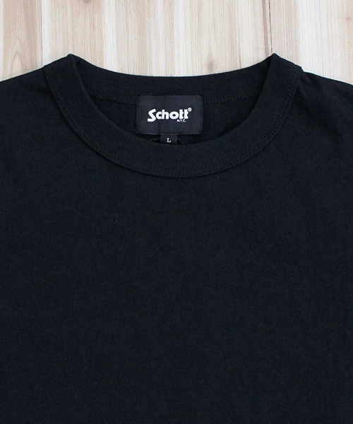 Schott(ショット)の「T-SHIRT OVAL LOGO(Tシャツ/カットソー・メンズ・ブラック/ホワイト/ネイビー・L/XL/XXL/M)」の6枚目の写真