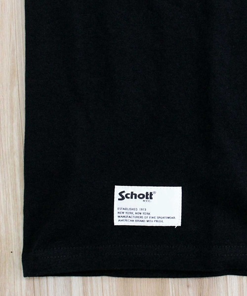 Schott(ショット)の「T-SHIRT OVAL LOGO(Tシャツ/カットソー・メンズ・ブラック/ホワイト/ネイビー・L/XL/XXL/M)」の7枚目の写真