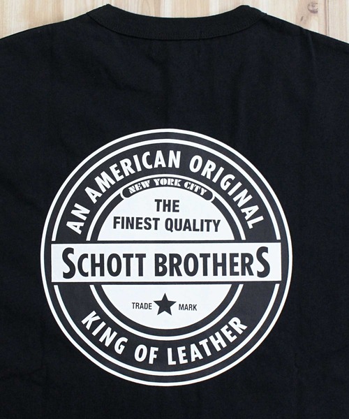 Schott(ショット)の「T-SHIRT OVAL LOGO(Tシャツ/カットソー・メンズ・ブラック/ホワイト/ネイビー・L/XL/XXL/M)」の9枚目の写真