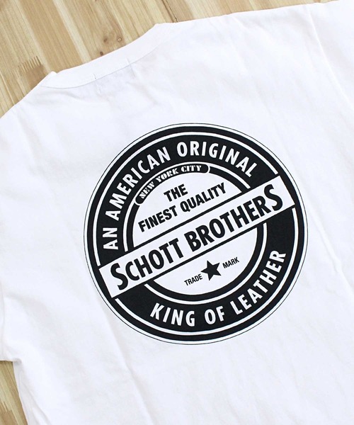 Schott(ショット)の「T-SHIRT OVAL LOGO(Tシャツ/カットソー・メンズ・ブラック/ホワイト/ネイビー・L/XL/XXL/M)」の13枚目の写真