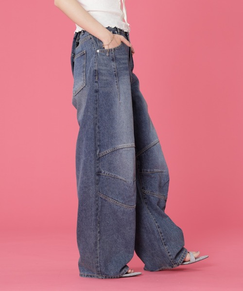 SIS(エスアイエス)の「SIS/エスアイエス/立体バルーンデニム(デニムパンツ・レディース・ブルー・LARGE/MEDIUM)」の3枚目の写真