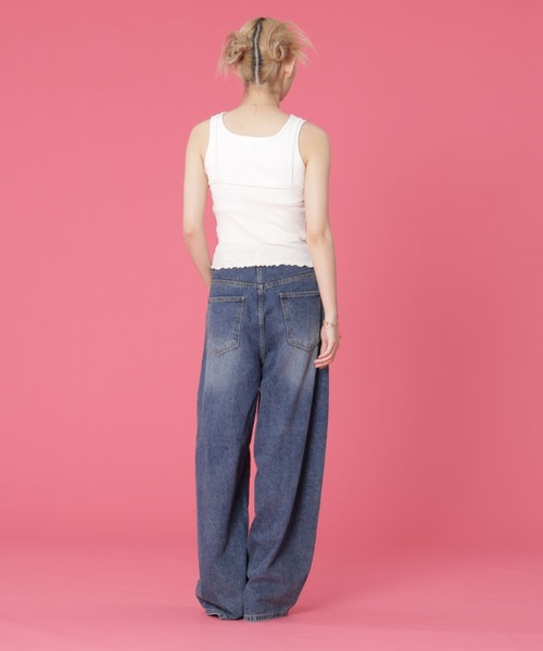 SIS(エスアイエス)の「SIS/エスアイエス/立体バルーンデニム(デニムパンツ・レディース・ブルー・LARGE/MEDIUM)」の6枚目の写真