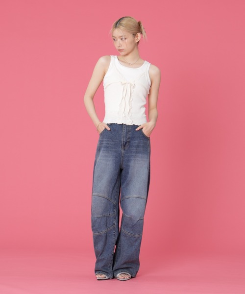 SIS(エスアイエス)の「SIS/エスアイエス/立体バルーンデニム(デニムパンツ・レディース・ブルー・LARGE/MEDIUM)」の9枚目の写真