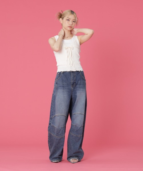 SIS(エスアイエス)の「SIS/エスアイエス/立体バルーンデニム(デニムパンツ・レディース・ブルー・LARGE/MEDIUM)」の11枚目の写真