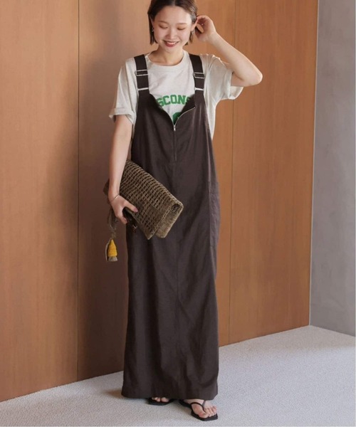 SLOBE IENA（スローブイエナ）の「《WEB/一部店舗限定/追加2》アイラインジャンパースカート（ワンピース・レディース・チャコールグレー・FREE）」の11枚目の写真