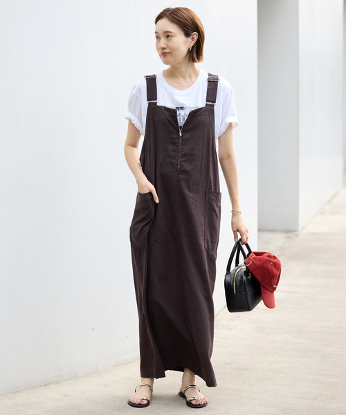 スローブイエナ　Ｉラインジャンバースカート WEB限定/追加》アイラインジャンパースカート（ワンピース