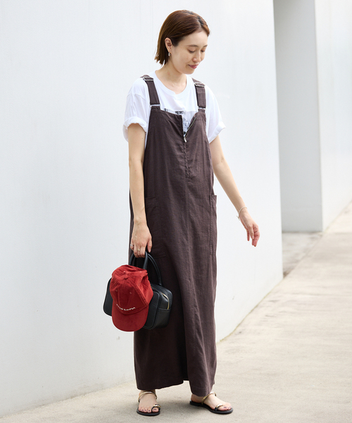 SLOBE IENA（スローブイエナ）の「《WEB/一部店舗限定/追加2》アイラインジャンパースカート（ワンピース・レディース・チャコールグレー・FREE）」の17枚目の写真