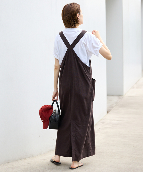 SLOBE IENA（スローブイエナ）の「《WEB/一部店舗限定/追加2》アイラインジャンパースカート（ワンピース・レディース・チャコールグレー・FREE）」の19枚目の写真