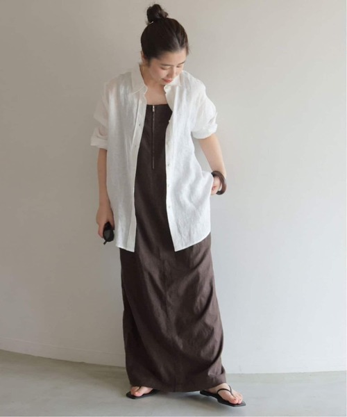 SLOBE IENA（スローブイエナ）の「《WEB/一部店舗限定/追加2》アイラインジャンパースカート（ワンピース・レディース・チャコールグレー・FREE）」の21枚目の写真