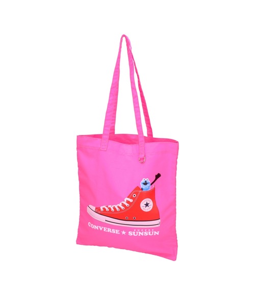 CONVERSE（コンバース）の「【CONVERSE/コンバース】CV SUNSUN FLAT TOTE BAG　コラボバッグ（トートバッグ・メンズ・ブラック/アイボリー/ピンク/ブルー/イエロー・FREE）」の5枚目の写真