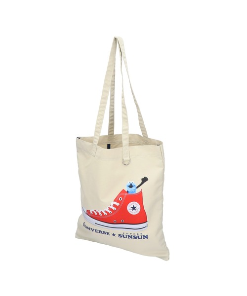 CONVERSE（コンバース）の「【CONVERSE/コンバース】CV SUNSUN FLAT TOTE BAG　コラボバッグ（トートバッグ・メンズ・ブラック/アイボリー/ピンク/ブルー/イエロー・FREE）」の14枚目の写真