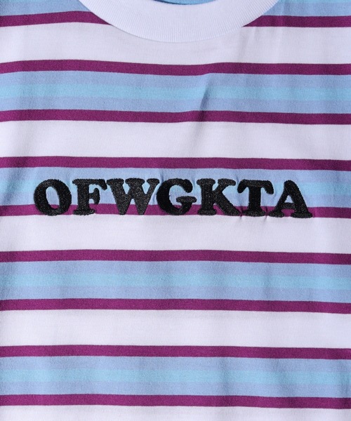 ODD FUTURE（オッドフューチャー）の「Odd Future 刺繍ロゴ ボーダーTシャツ（Tシャツ/カットソー・メンズ・パープル/レインボー/ブルーパープル/レッド/グレー/ホワイト×ブルー・M/L/S/XL）」の8枚目の写真