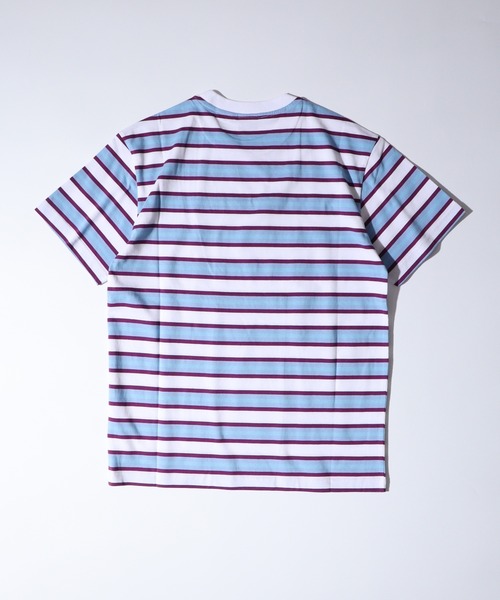 ODD FUTURE（オッドフューチャー）の「Odd Future 刺繍ロゴ ボーダーTシャツ（Tシャツ/カットソー・メンズ・パープル/レインボー/ブルーパープル/レッド/グレー/ホワイト×ブルー・M/L/S/XL）」の9枚目の写真