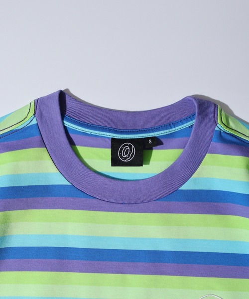 ODD FUTURE（オッドフューチャー）の「Odd Future 刺繍ロゴ ボーダーTシャツ（Tシャツ/カットソー・メンズ・パープル/レインボー/ブルーパープル/レッド/グレー/ホワイト×ブルー・M/L/S/XL）」の17枚目の写真