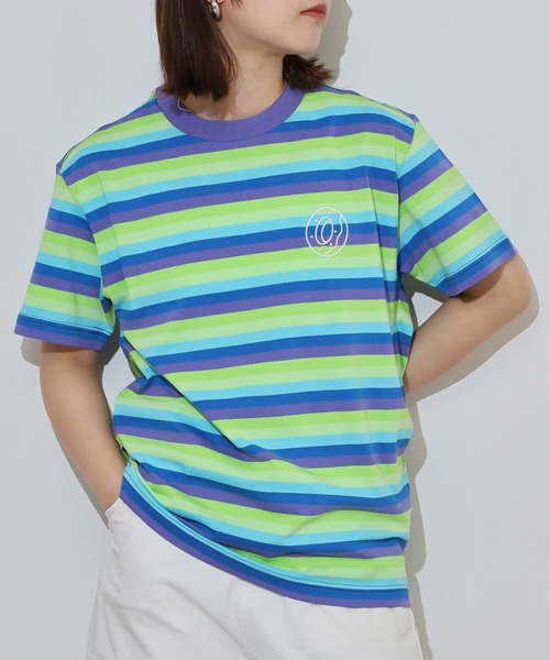 ODD FUTURE（オッドフューチャー）の「Odd Future 刺繍ロゴ ボーダーTシャツ（Tシャツ/カットソー・メンズ・パープル/レインボー/ブルーパープル/レッド/グレー/ホワイト×ブルー・M/L/S/XL）」の21枚目の写真