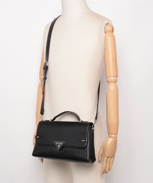 【GUESS ゲス】Mouve Fabric Long Top Handle ショルダーバッグ MARLENA Top Handle Crossbody（ショルダーバッグ）｜Guess