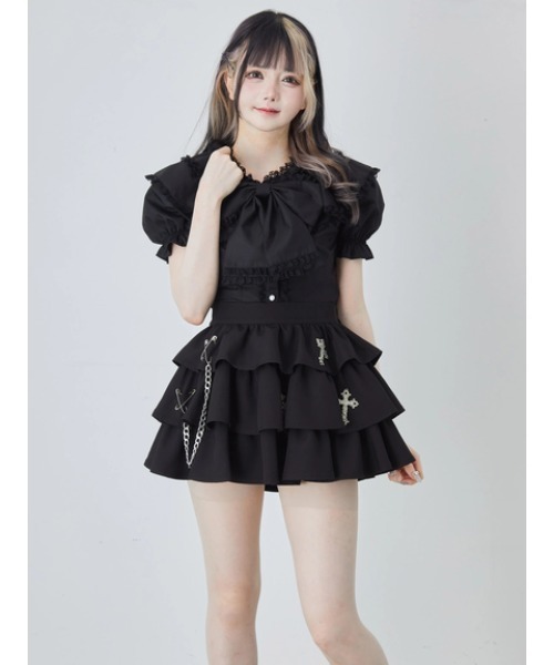 Jamieエーエヌケー リボンパットワークパンツ Jamie エーエヌケー（ジェイミーエーエヌケー）の「リボンパット