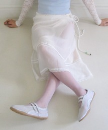 BEADS SHEER MIDI SKIRT