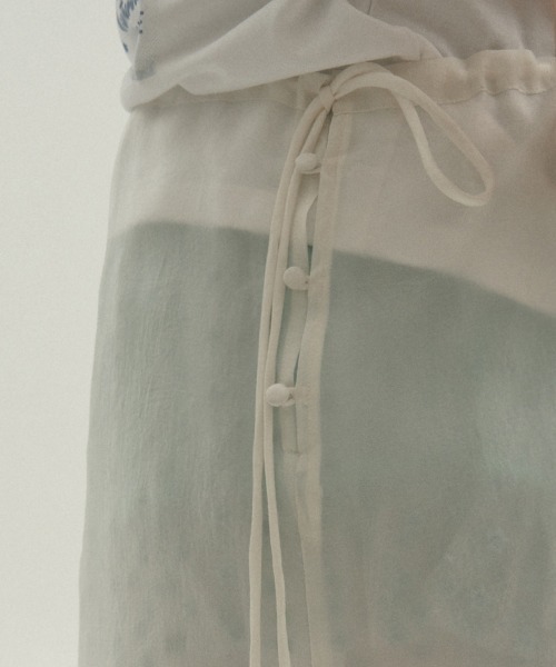 clor(クロル)の「BEADS SHEER MIDI SKIRT(スカート・レディース・ホワイト/ピンク/ブラック・ONE SIZE)」の6枚目の写真