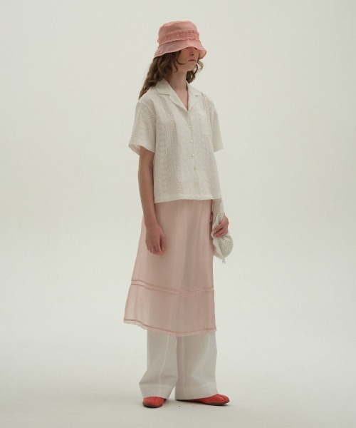 clor(クロル)の「BEADS SHEER MIDI SKIRT(スカート・レディース・ホワイト/ピンク/ブラック・ONE SIZE)」の14枚目の写真