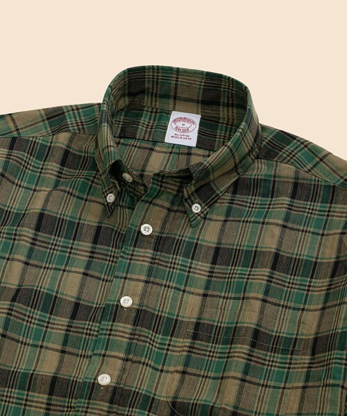 BROOKS BROTHERS(ブルックスブラザーズ)の「コットン マドラスチェック ショートスリーブ プルオーバーシャツ(シャツ/ブラウス・メンズ・グリーン/ネイビー・X-LARGE/LARGE/MEDIUM)」の3枚目の写真