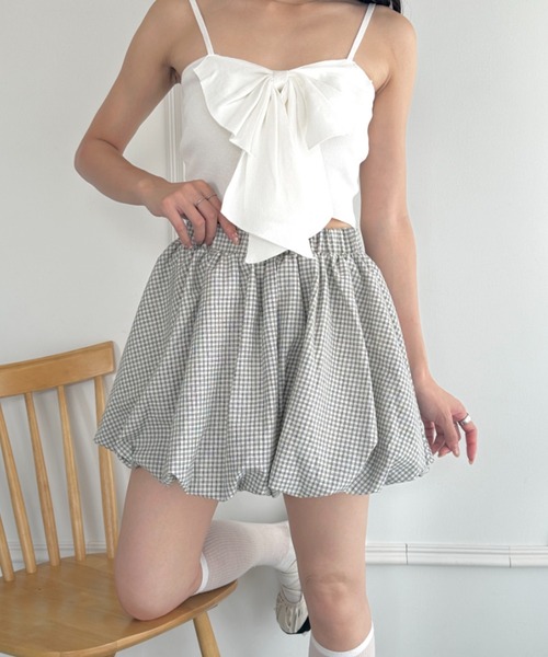 wears(ウェアーズ)の「インパン付き チェック柄バルーンミニスカート(スカート・レディース・ブルー/ブラック/アイボリー・FREE)」の11枚目の写真