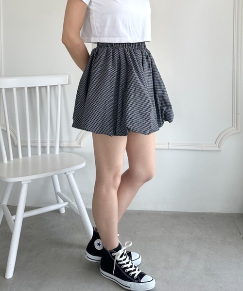 wears(ウェアーズ)の「インパン付き チェック柄バルーンミニスカート(スカート・レディース・ブルー/ブラック/アイボリー・FREE)」の18枚目の写真