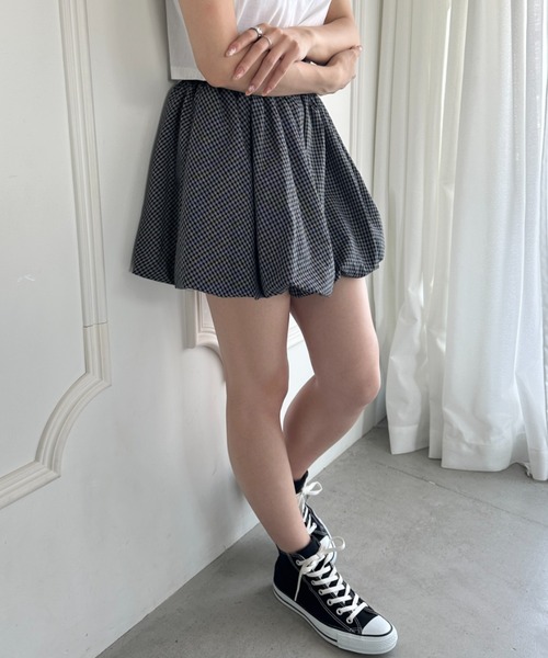 wears(ウェアーズ)の「インパン付き チェック柄バルーンミニスカート(スカート・レディース・ブルー/ブラック/アイボリー・FREE)」の20枚目の写真