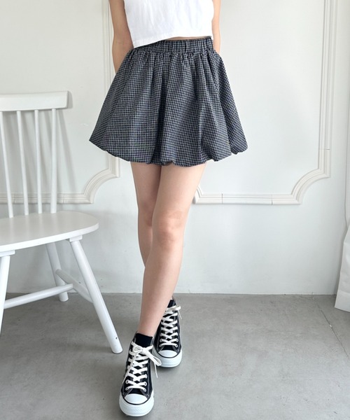 wears(ウェアーズ)の「インパン付き チェック柄バルーンミニスカート(スカート・レディース・ブルー/ブラック/アイボリー・FREE)」の16枚目の写真