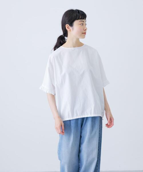 “かぐれ”フリルスリーブプルオーバー・オフホワイト・未使用品 フリルスリーブプルオーバー（シャツ/ブラウス）｜かぐれ