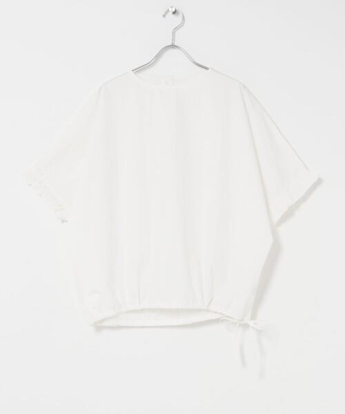 tシャツ 「her EUCLAID」フリルスリーブプルオーバー レディース EUCLAID tシャツ 「her EUCLAID」フリルスリーブプルオーバー