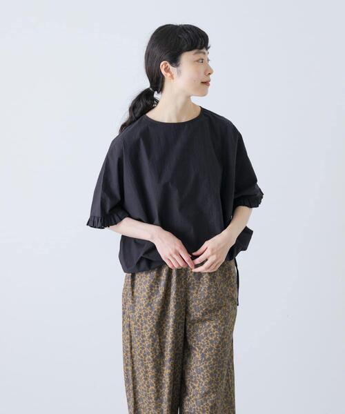 かぐれ　新品　今季　2025　薄手　半袖　フリルスリーブプルオーバー フリルスリーブプルオーバー（シャツ/ブラウス）｜かぐれ