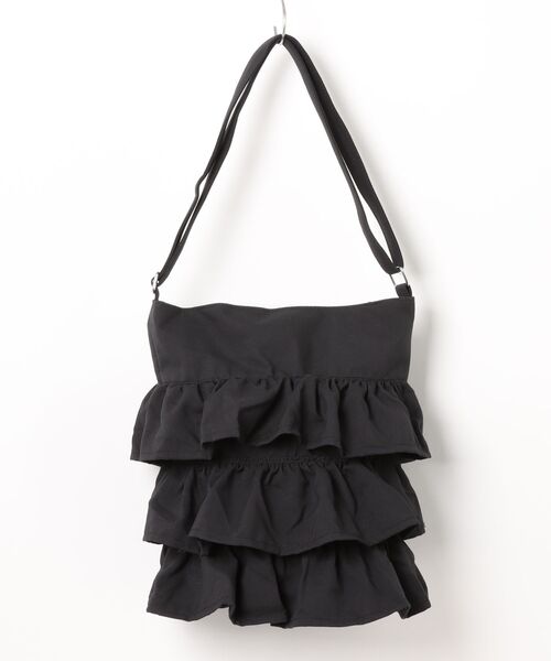 aimoha(アイモハ)の「フリルワンショルダートートバッグ(ショルダーバッグ・レディース・グレー/オフホワイト/ブラック/ピンク・FREE)」の5枚目の写真