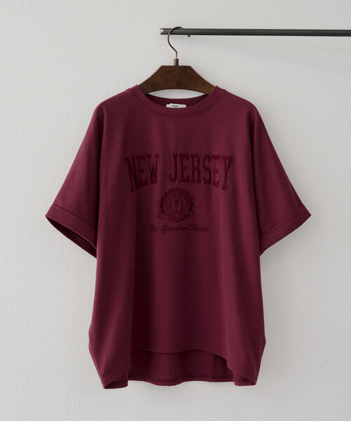 NAO（ナオ）の「【NAO】後ギャザードルマンTシャツ（Tシャツ/カットソー・レディース・アイボリー/スミクロ/ボルドー・FREE）」の3枚目の写真