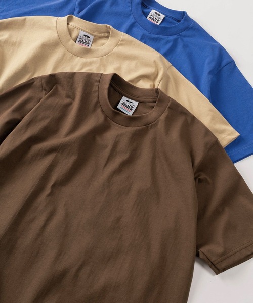 PRO CLUB (プロクラブ)の「【86】【PROCLUB/プロクラブ】6.5OZ ヘビーウェイト クルーネック 半袖Tシャツ/ユニセックス/コンパクトTシャツ(Tシャツ/カットソー・メンズ・ブラック/ホワイト/ベージュ/パープル/グレー/ブラウン/ブルー/グリーン・M/L/XL/S)」の5枚目の写真
