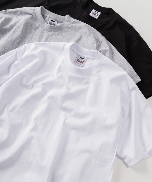 PRO CLUB (プロクラブ)の「【86】【PROCLUB/プロクラブ】6.5OZ ヘビーウェイト クルーネック 半袖Tシャツ/ユニセックス/コンパクトTシャツ(Tシャツ/カットソー・メンズ・ブラック/ホワイト/ベージュ/パープル/グレー/ブラウン/ブルー/グリーン・M/L/XL/S)」の2枚目の写真