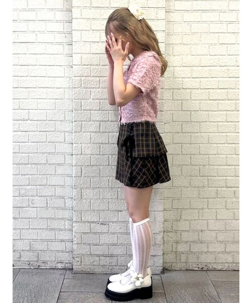 CALNAMUR（カルナムール）の「レースアップタックミニスカート（スカート・レディース・その他1/グレー・SMALL/MEDIUM）」の7枚目の写真