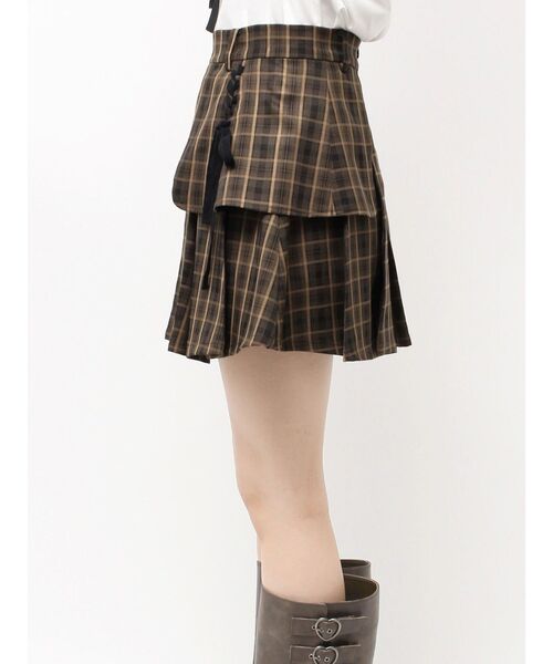 CALNAMUR（カルナムール）の「レースアップタックミニスカート（スカート・レディース・その他1/グレー・SMALL/MEDIUM）」の11枚目の写真