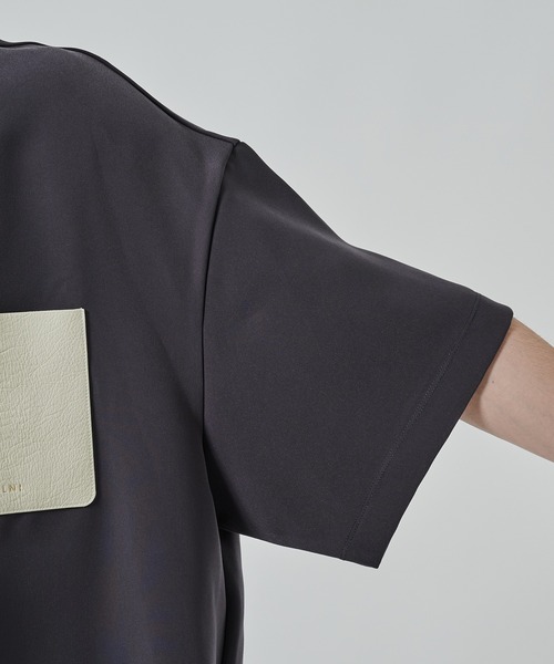 CULLNI（クルニ）の「【CULLNI】別注 Sugoku Suzushii Leather Pocket S/S TEE（Tシャツ/カットソー・メンズ・ブラック/ダークグレー/ホワイト・1/2）」の7枚目の写真