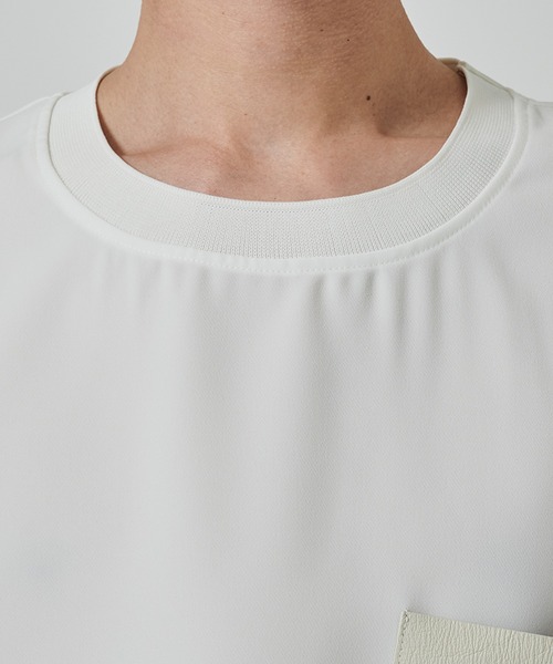 CULLNI（クルニ）の「【CULLNI】別注 Sugoku Suzushii Leather Pocket S/S TEE（Tシャツ/カットソー・メンズ・ブラック/ダークグレー/ホワイト・1/2）」の15枚目の写真