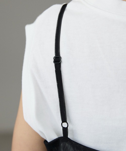 r.（アールドット）の「チュール　ペプラムビスチェ（キャミソール・レディース・アイボリー/ブラック/グレー・FREE）」の22枚目の写真