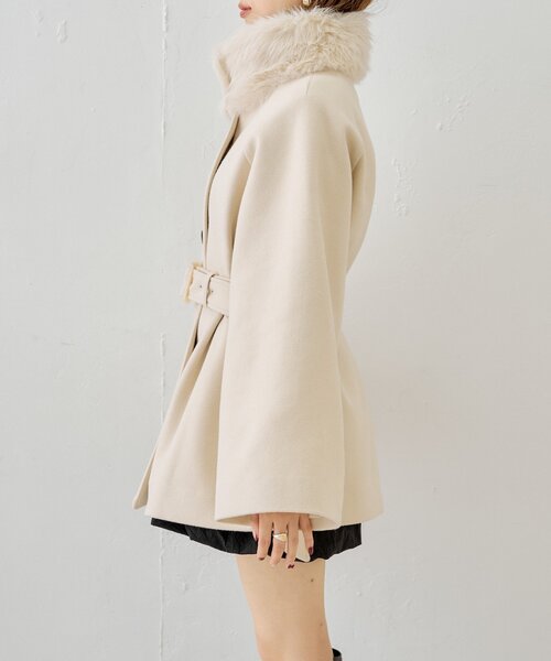 WEB限定/REVIVAL】ファー取り外しケープコート（その他アウター